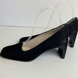 STUDIO DELMAN IRIDESCENT Shimmer Square Toe PUMPS Heels Sz 7.5 Workwear Retro